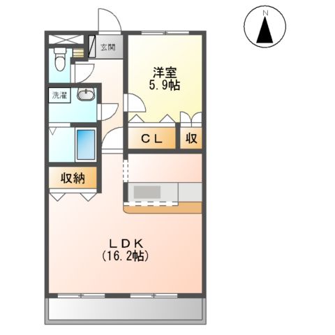 オークヴィレッヂ21 弐番館の間取り