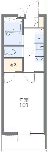 レオパレスプチパレＫの間取り
