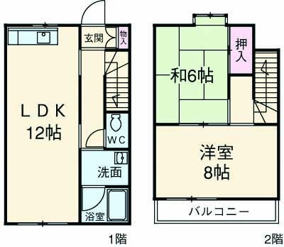 メゾネット羽鳥2の間取り