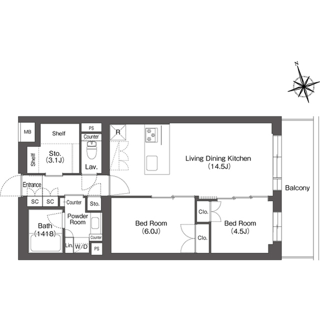 ルーウェ東大泉の間取り