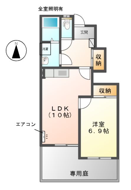 ハイツ樹々Ⅰの間取り
