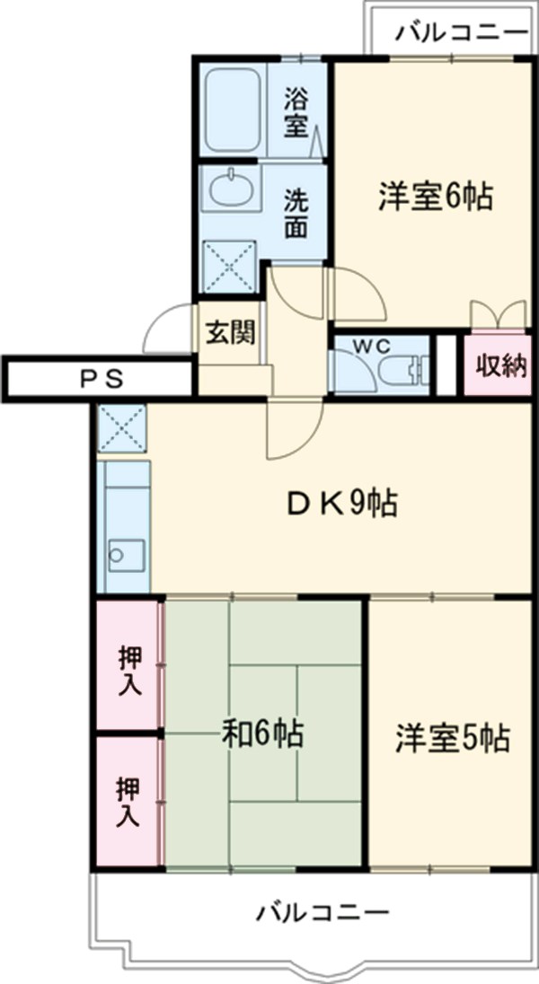 アイリス・クイーンB棟の間取り