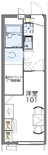 レオパレス畑中Ⅲの間取り