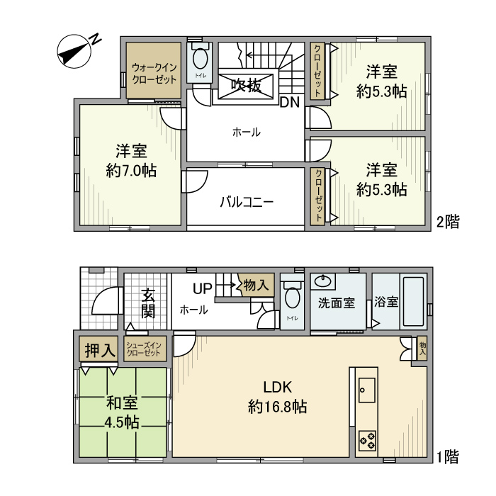 おおたかの森北戸建の間取り
