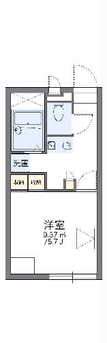 レオパレスゆげた・102号室の間取り