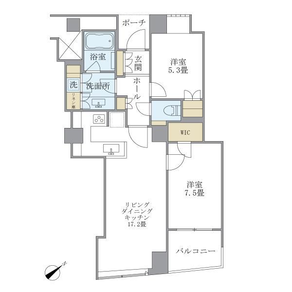 品川Vタワー タワー棟の間取り