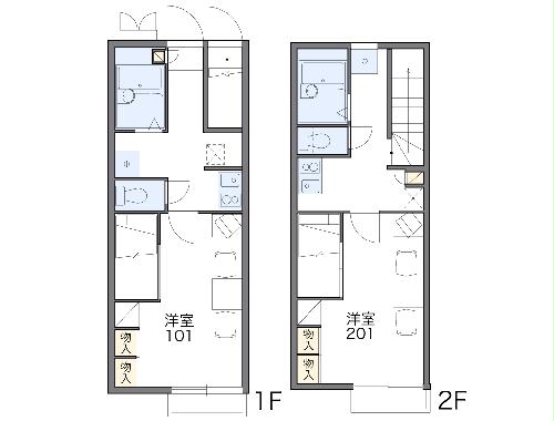 レオパレスＣｕｒｅの間取り