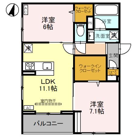 雅・301号室の間取り