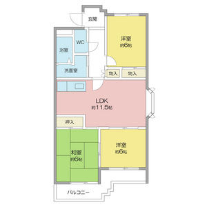 パークサイドJ2 B棟の間取り