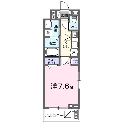 ｆｏｒＺｉ．Ｂ（フォージＢ）・01010号室の間取り