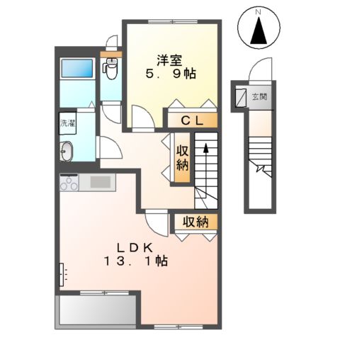 ラルーチェBの間取り