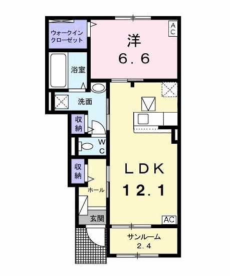 Cuore(クオレ) Aの間取り