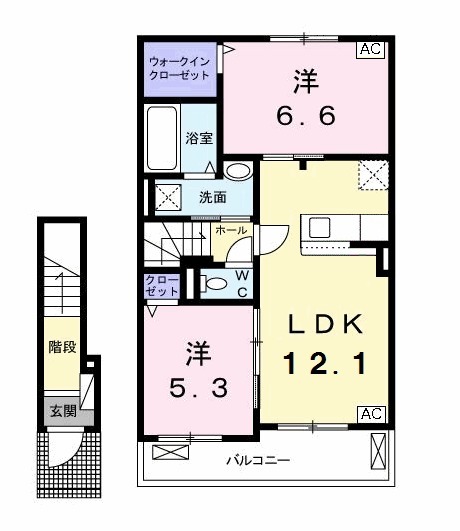 リアンダムールの間取り