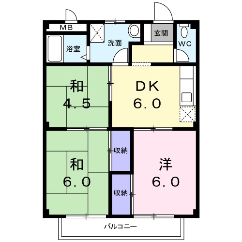 パルネット橋本の間取り