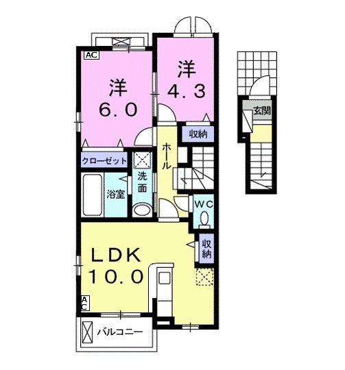 エスペランサS Ⅱの間取り