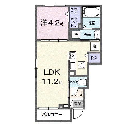 サニーハイツ・01010号室の間取り
