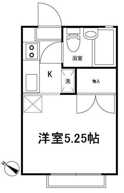 赤堤の完工年月(1987年8月)築の賃貸アパートの間取り