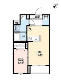 エルシーク上尾本町・102号室の間取り