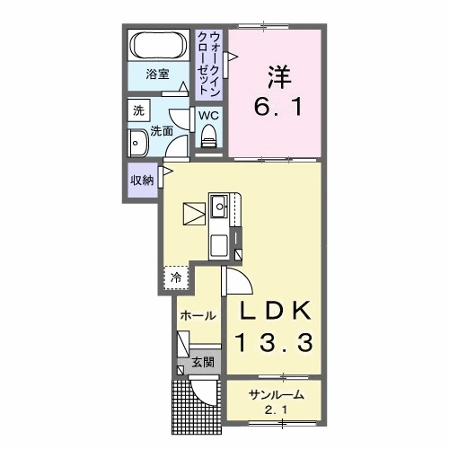 ラピエール・01040号室の間取り