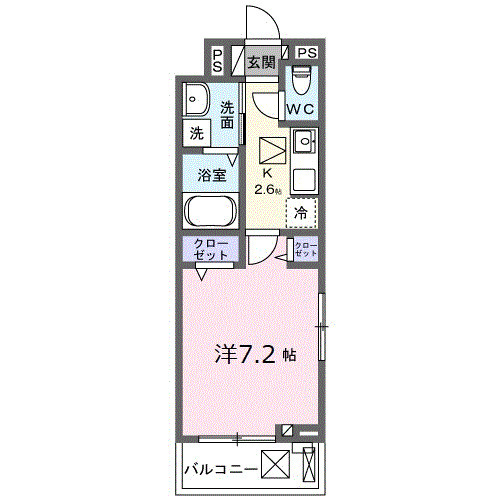 ベルクワルツ大船・02010号室の間取り