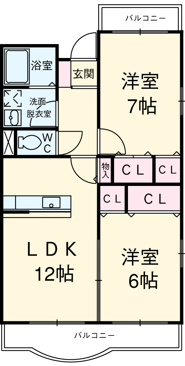 アビタシオンAの間取り