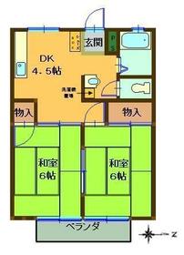 エステイト中島Bの間取り