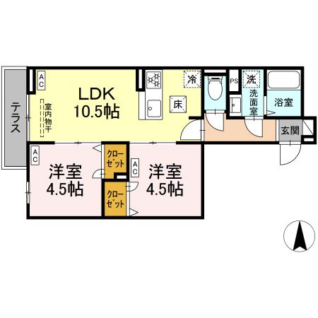 （仮称）南花畑3丁目PJ・103号室の間取り