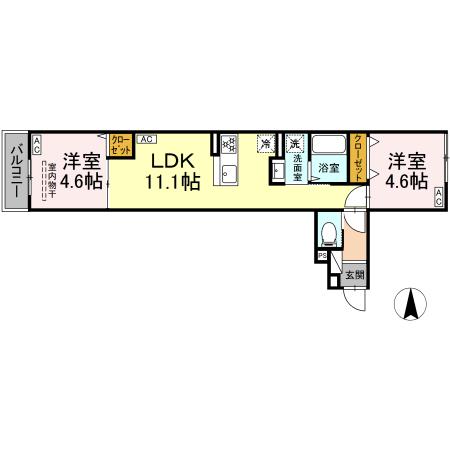 （仮称）南花畑3丁目PJ・305号室の間取り