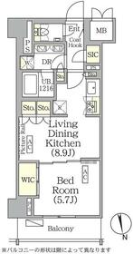 ザ・パークハビオ神楽坂レジデンスＳｏｕｔｈ・925号室の間取り