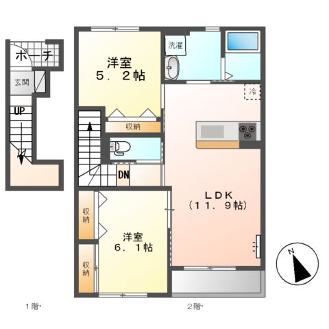 スリー・フィールドの間取り