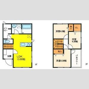 リーブルファイン曲利2号棟の間取り