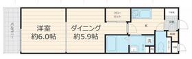 フォセット幡ヶ谷・407号室の間取り