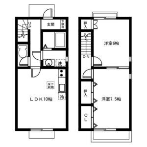 コーポラスガーデンBの間取り