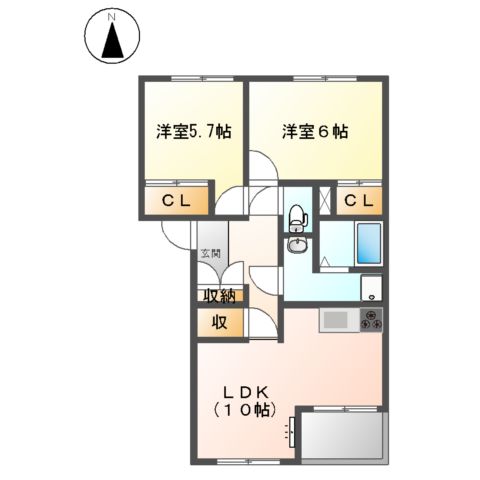パティオガーデンAの間取り