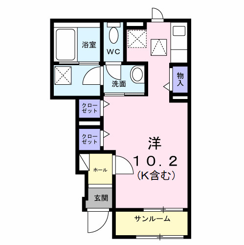 シャローム・Ｔ・01020号室の間取り