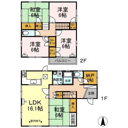 薗ケ谷借家の間取り