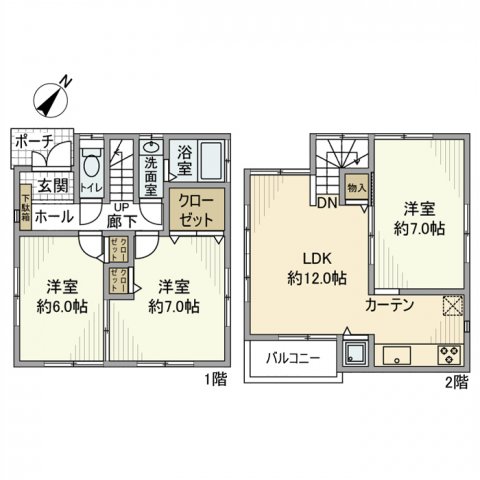 柳崎戸建の間取り