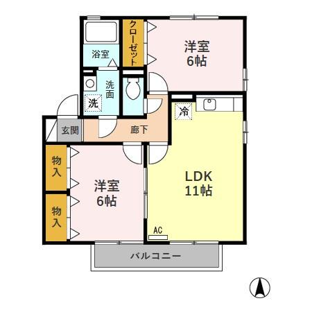 ナホトカ静里 Bの間取り