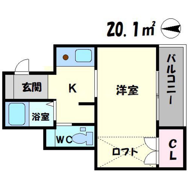 プルス塚本ドゥーエの間取り