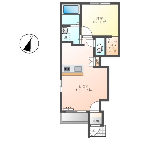 メゾン岩﨑の間取り