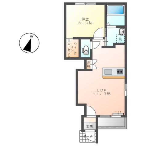 メゾン岩﨑の間取り