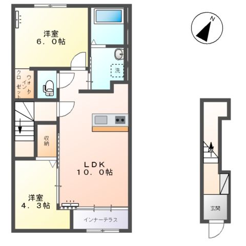 メゾン岩﨑の間取り