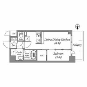 MAXIV CROS 江坂の間取り