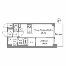 MAXIV CROS 江坂の間取り