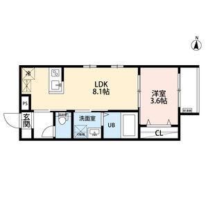 robot　home山王・102号室の間取り