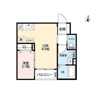 GRAND　SMART　山王・202号室の間取り