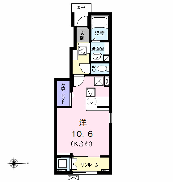 グレース シャトレ 二番の間取り