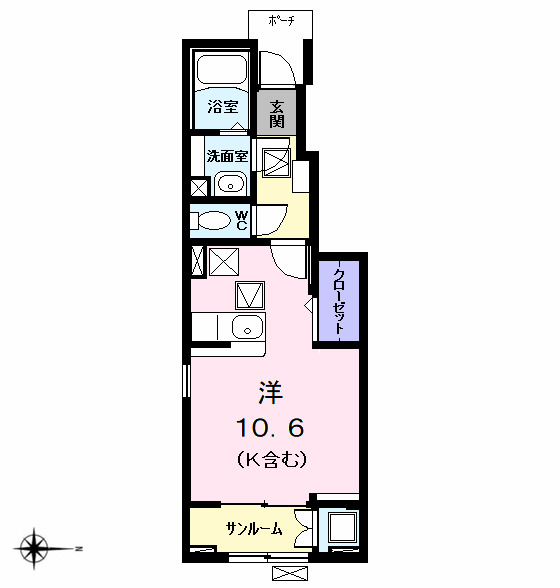 グレース シャトレ 二番の間取り