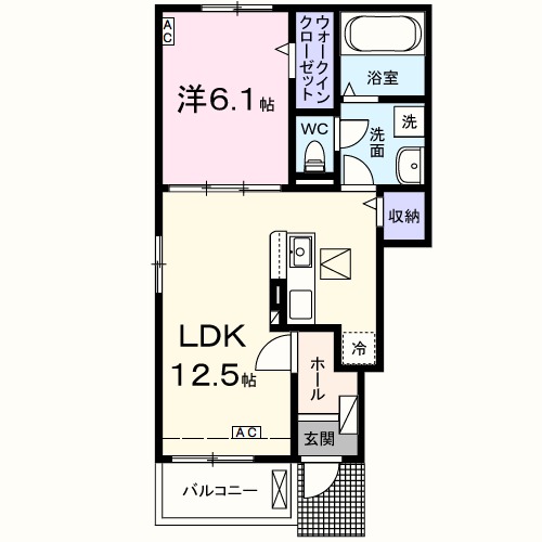 コンフォート新開・01010号室の間取り