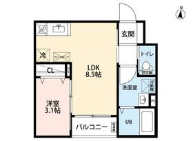 ｒｏｂｏｔ　ｈｏｍｅ山王Ⅱ・202号室の間取り